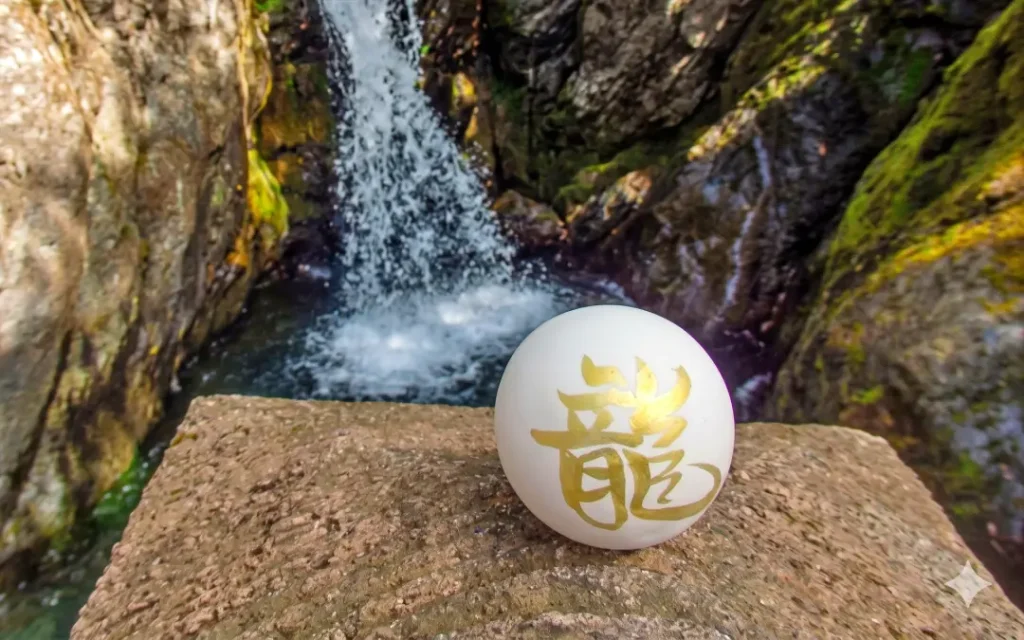 東の滝と龍玉（イメージ）