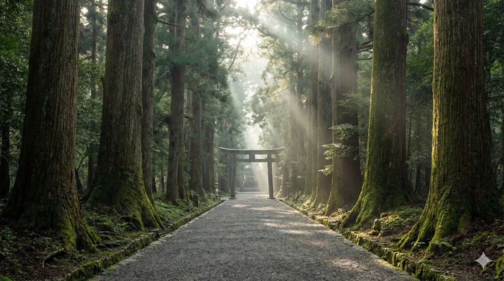 古社の参道（イメージ）