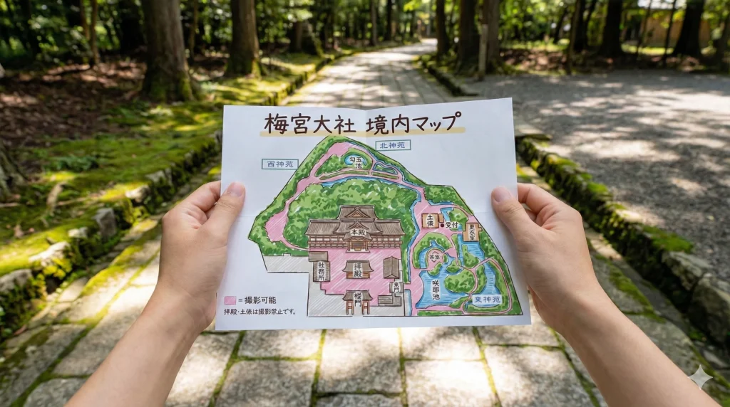 境内マップを持って参拝
