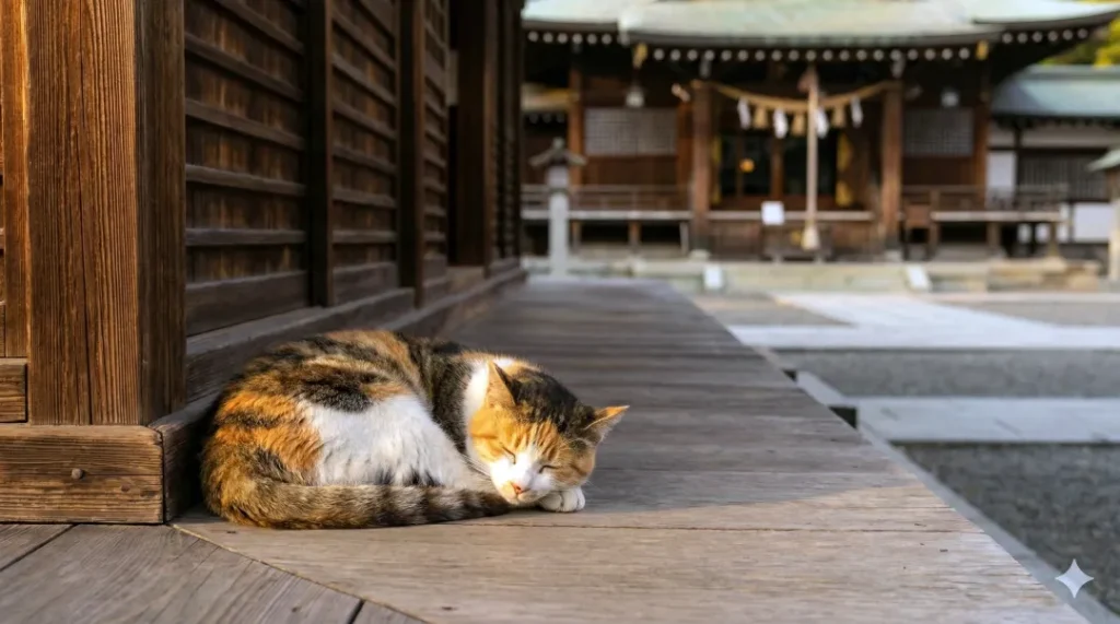 ひなたぼっこする猫（イメージ）