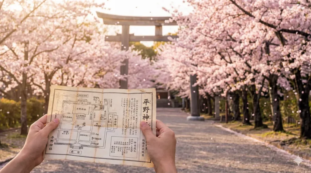 境内図を見ながら参拝