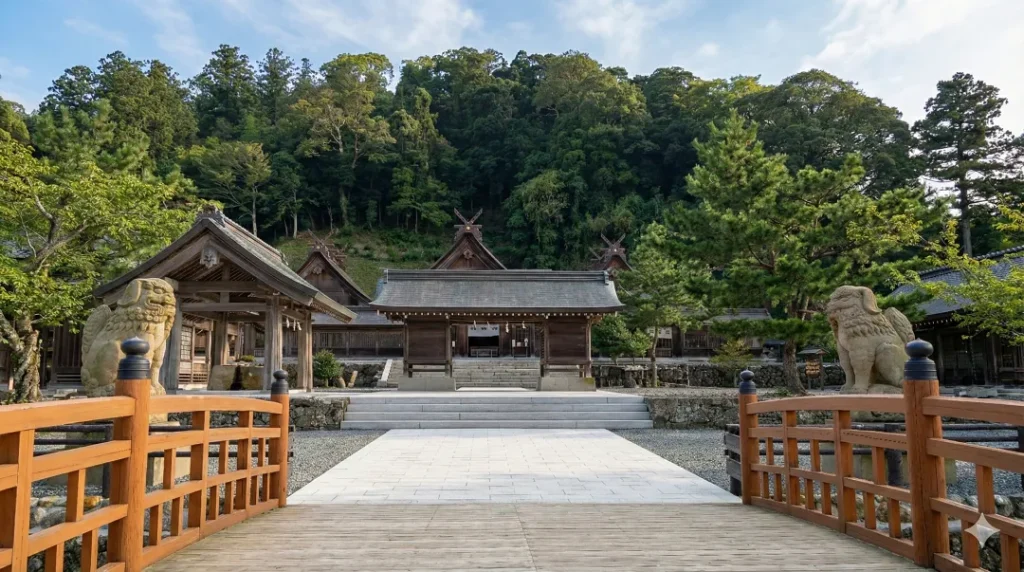 佐太神社 神橋と境内