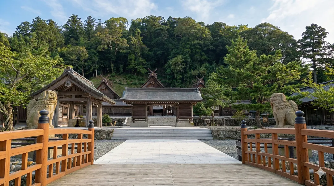 佐太神社 神橋と境内