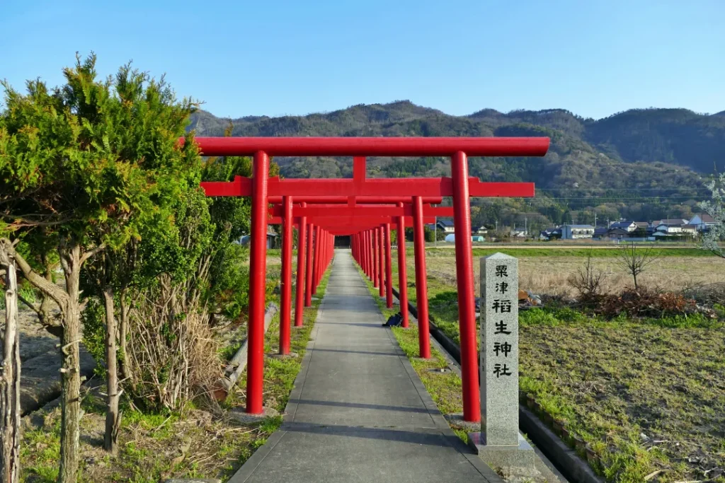粟津稲生神社 鳥居