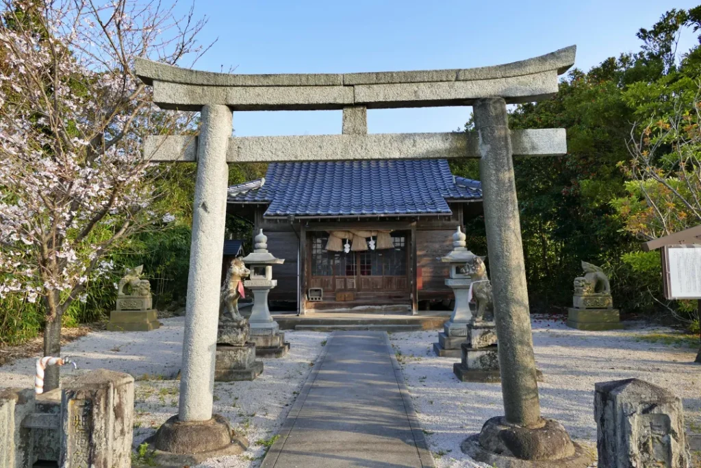 粟津稲生神社 石鳥居