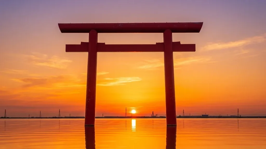 西の一の鳥居 夕景（イメージ）
